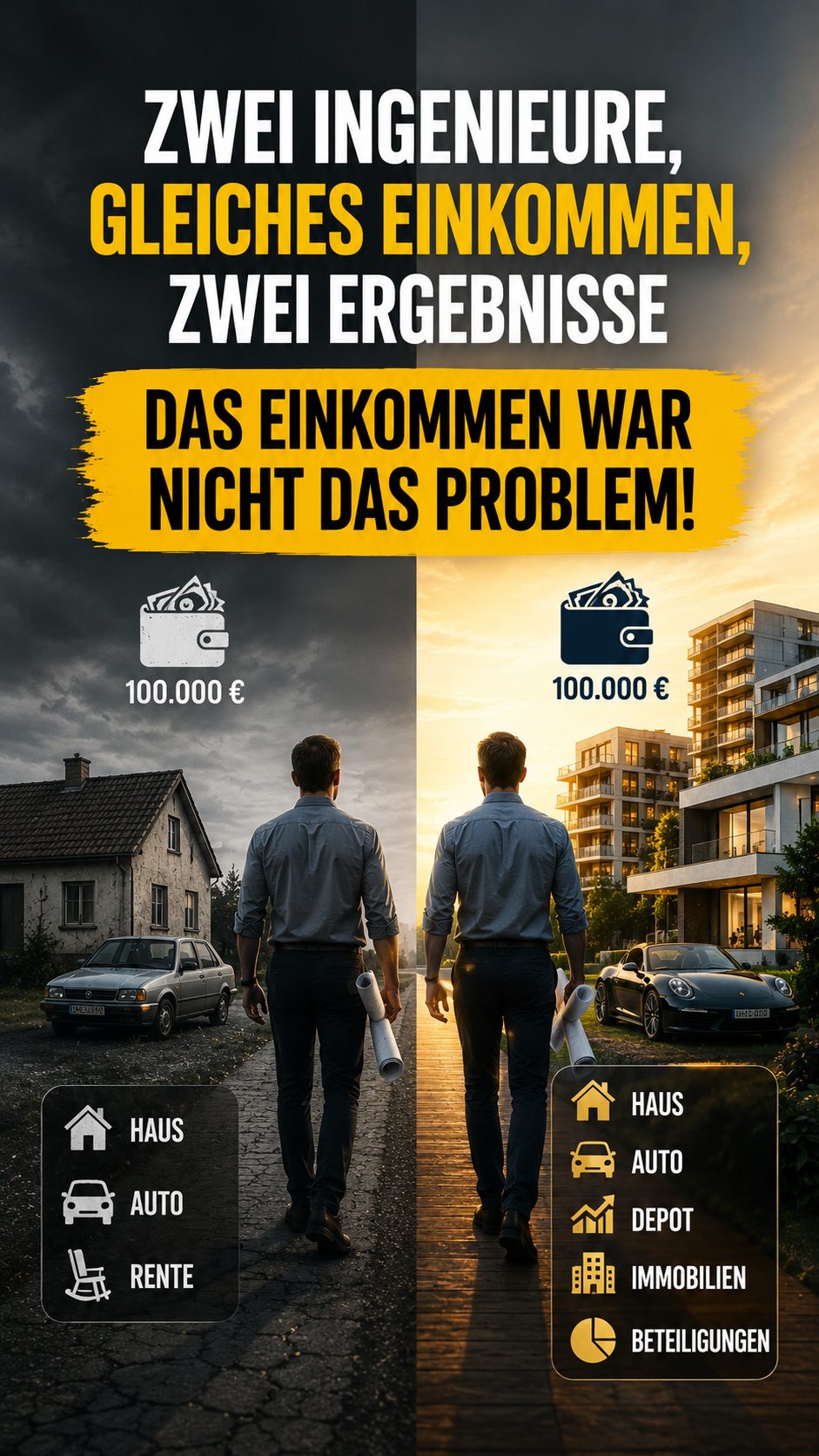 Zwei Ingenieure mit gleichem Einkommen, zwei völlig unterschiedliche Ergebnisse – das Einkommen war nicht das Problem